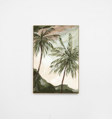 Island Study Green Canvas