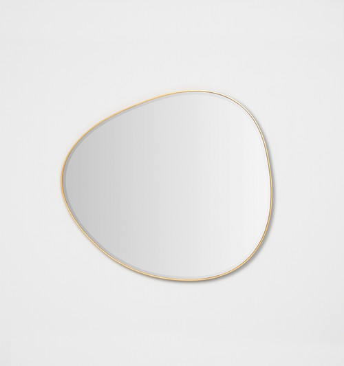 Pebble Brass Mirror 100 x 110