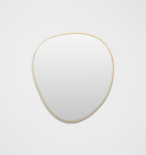 Pebble Brass Mirror 100 x 110