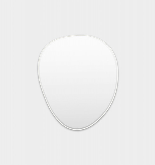 Pebble Bright White Mirror 100 x 110