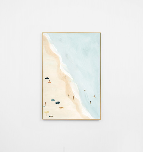 Bondi Beachgoers Blue Canvas