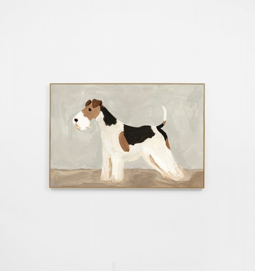 Fox Terrier Neutral Canvas