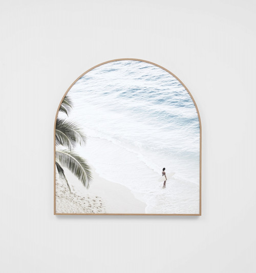 Island Surfer Framed Canvas Arch