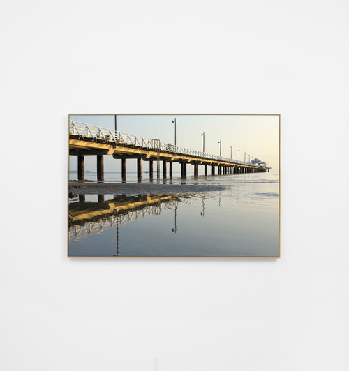 SHORNCLIFFE PIER REFLECTION - FRAMED CANVAS