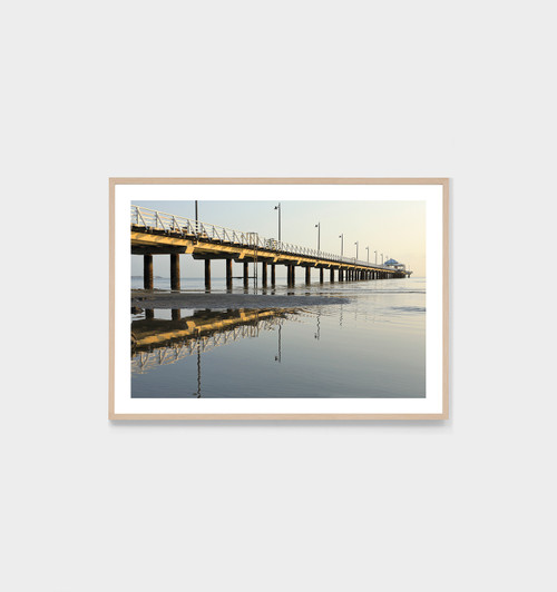 SHORNCLIFFE PIER REFLECTION - FRAMED PRINT