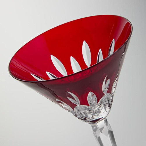 Lismore Martini 220ml 7floz Red Set of 2