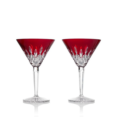 Lismore Martini 220ml 7floz Red Set of 2
