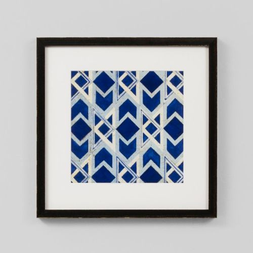 FRAMED PRINT: LAPIS BLUE GEOMETRIC TILE