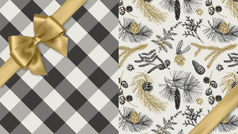 Vintage Wishes Jumbo Reversible Roll Wrap