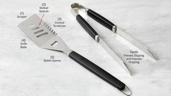 STAINLESS STEEL SPATULA & TONGS