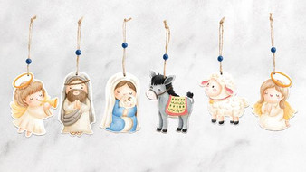 OH HOLY NIGHT ORNAMENTS - SET OF 6