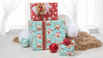 Reindeer Silly Face Jumbo Reversible Wrap