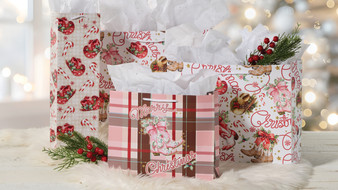 Cowgirl Christmas Gift Bags - Set of 4