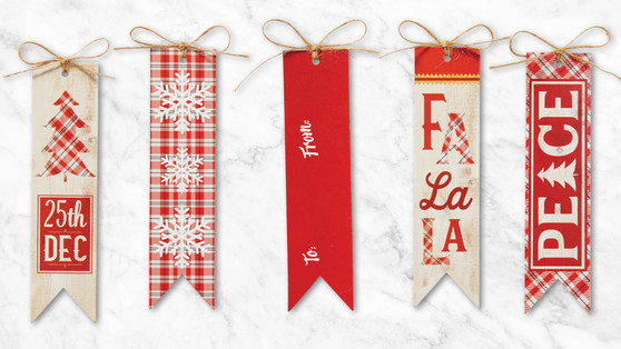 FA LA LA FLAG TAGS - SET OF 24