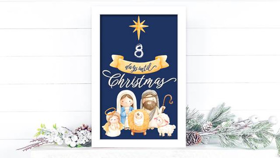 COUNTDOWN TO CHRISTMAS CHALKBOARD
