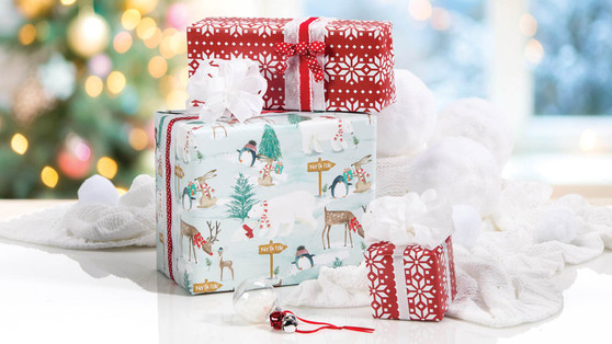 WINTER CRITTERS JUMBO REVERSIBLE WRAP