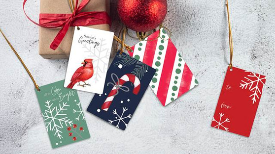 LET IT SNOW GIFT TAG ASSORMENT - SET OF 24