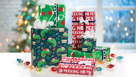 CHRISTMAS CHAMELEON 3 ROLL WRAP