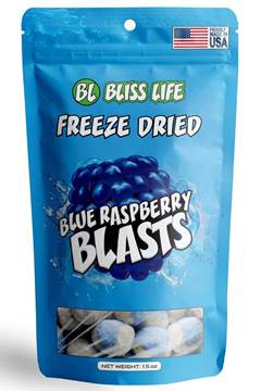 BLUE RASPBERRY BLASTS FREEZE DRIED CANDY
