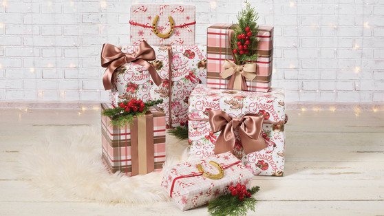 Cowboy Christmas 3 Roll Wrap