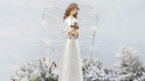 Rustic Angel Table Figurine