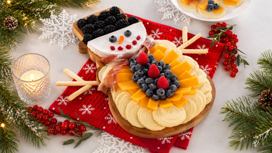 Snowman Charcuterie Board