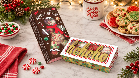 Christmas Die Cut Treat Boxes - Set of 4