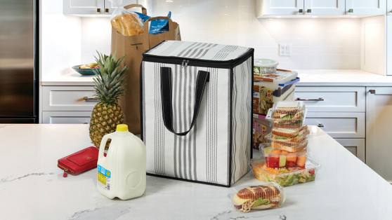 Farmhouse Stripe Thermal Tote