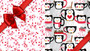 YUM YUM PENGUINS METALLIZED REVERSIBLE WRAP