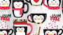 YUM YUM PENGUINS METALLIZED REVERSIBLE WRAP