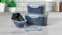 Straining Fridge Containers Set of 3 Pewter