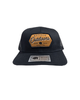 Buffalo Outdoors® Workwear Retro Patch Trucker Hat - Black/Black - Front