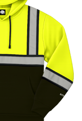 Buffalo Outdoors® Workwear Men’s Hi Vis Safety Pullover Hooded Sweatshirt - Sleeve