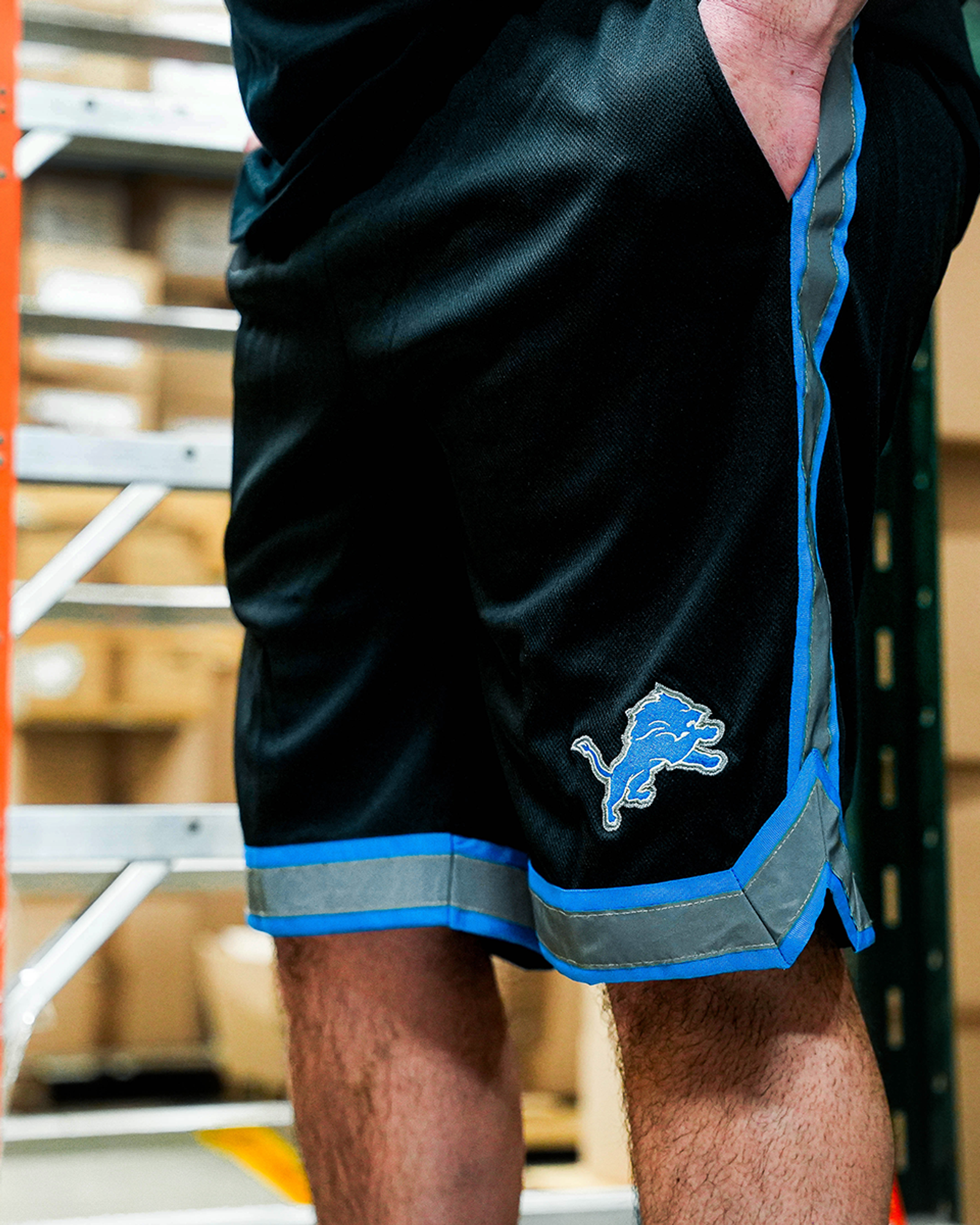 ★ Phyps Department★ Reflective Piping Football Short Slee NFL Safety Reflective Athletic Short