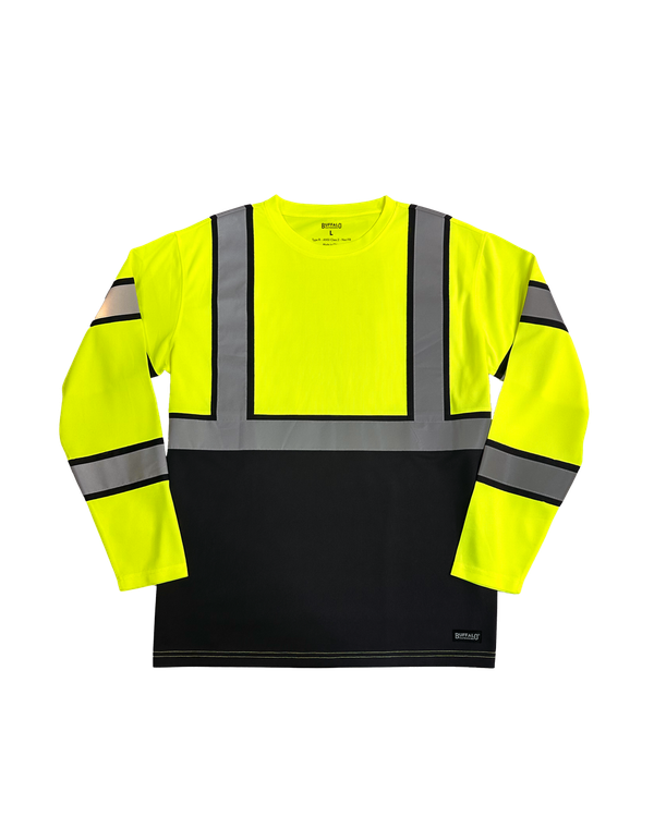 Buffalo Outdoors® Workwear Class 2 Hi-Vis Long Sleeve Safety T-Shirt