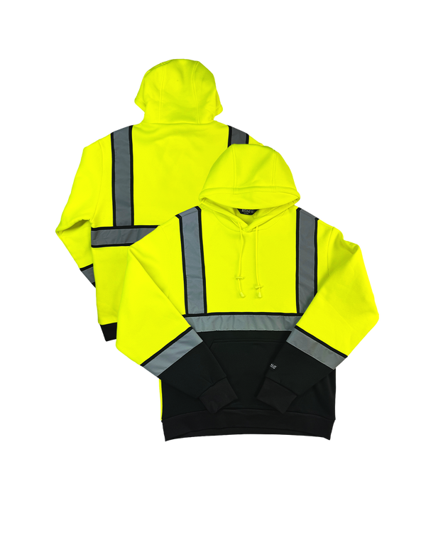 Buffalo Outdoors® Workwear Men’s Hi Vis Safety Pullover Hooded Sweatshirt