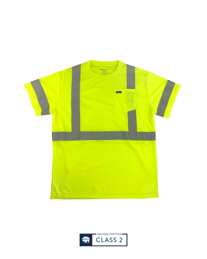 Buffalo Outdoors | Hi Vis Reflective Safety Short Sleeve T-Shirt