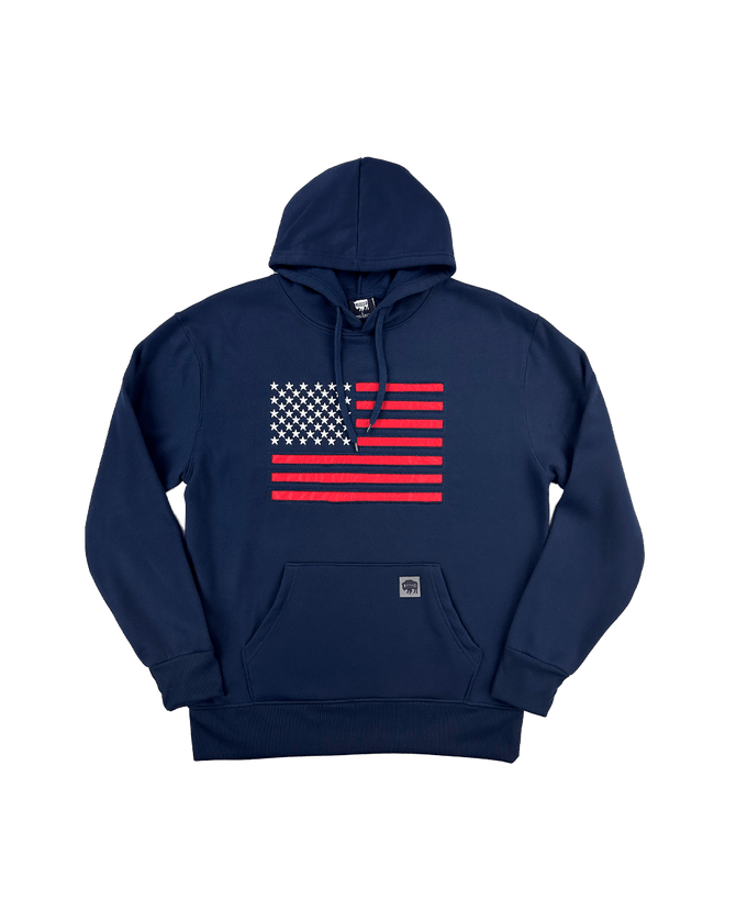 Buffalo Outdoors American Flag Hooded Sweatshirt
