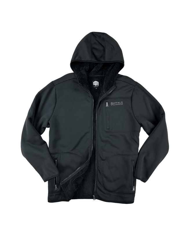 Men's Lightweight Sherpa Tech Fleece-716360CL-Hood (Black)
