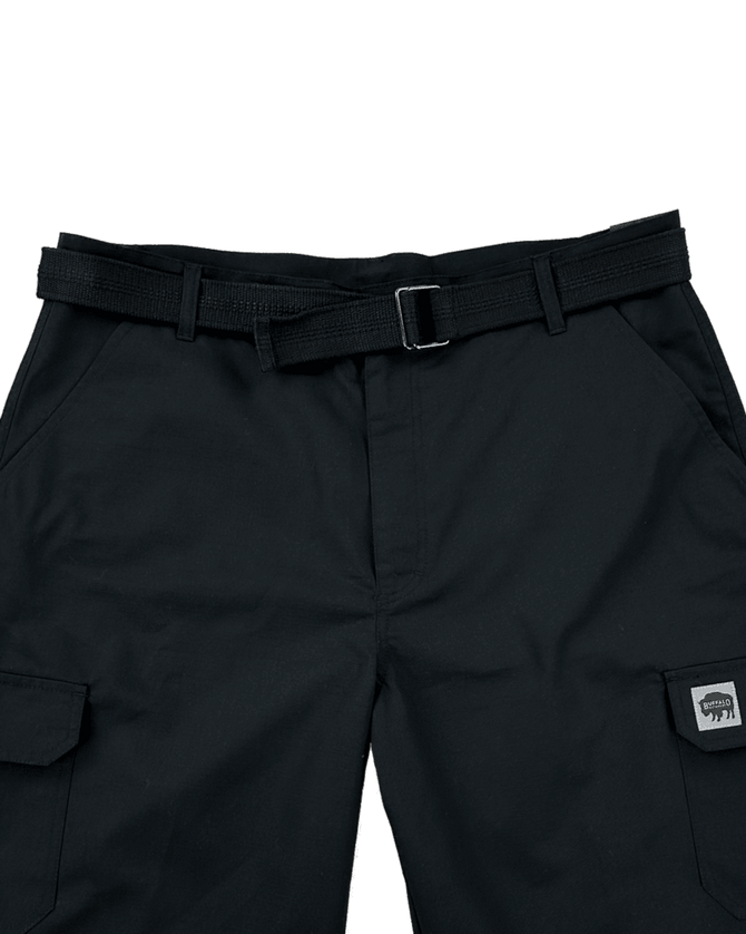 Men's Ripstop Cargo Shorts - Black - Belt