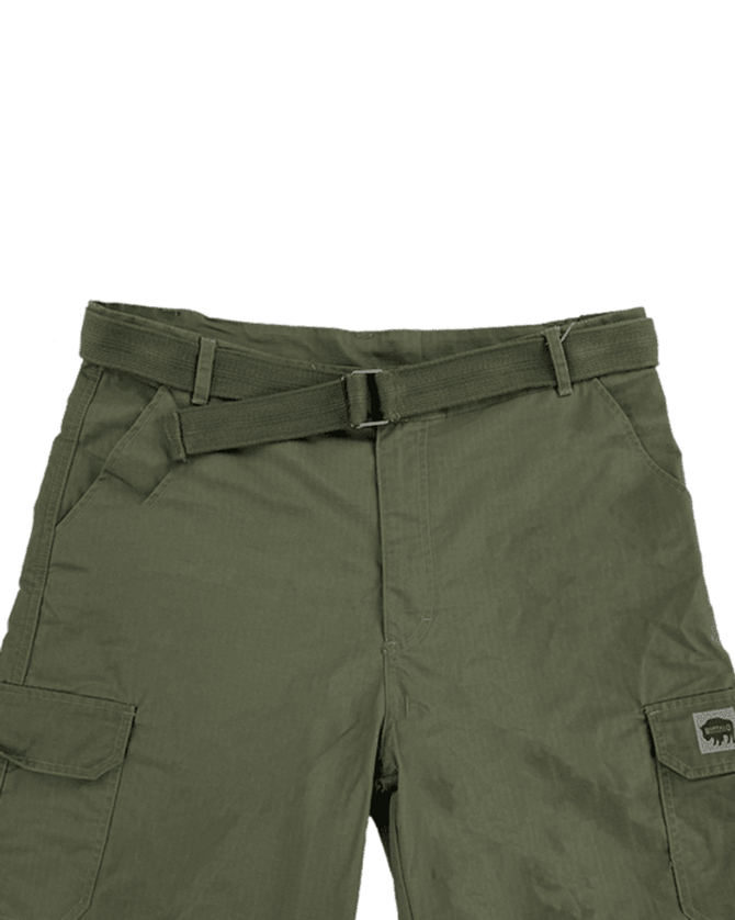 Men's Ripstop Cargo Shorts - Green - Belt