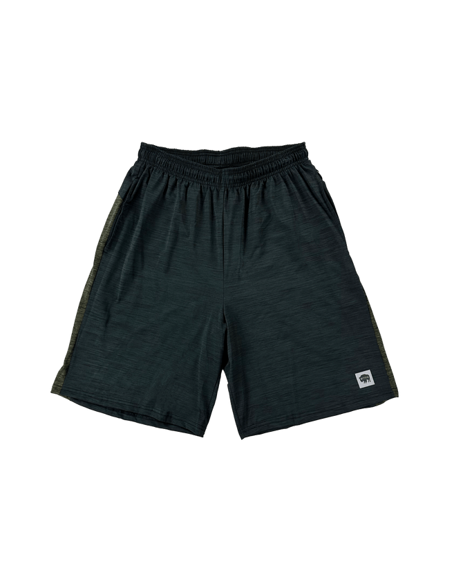Buffalo Outdoors® Workwear Men's Comfort Fit Athletic Short - Jet Black / Marled Hunter Green