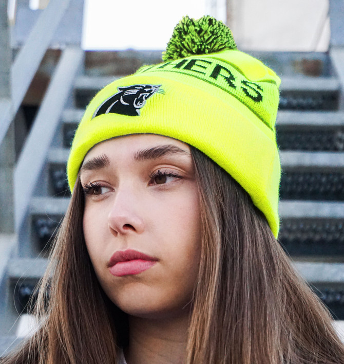 NFL Safety Hi-Vis Knit Pom Hat - Lifestyle NFL Safety Hi-Vis Knit Pom Hat - Lifestyle