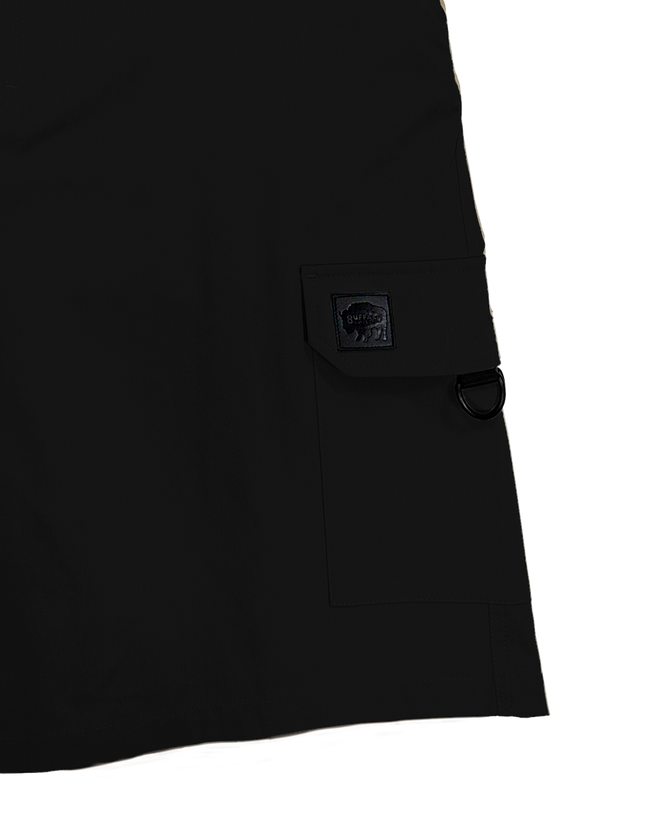 Men's Tech Cargo Short with Belt - Black - Pocket