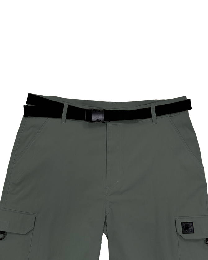Men's Tech Cargo Short with Belt - Gunmetal - Belt