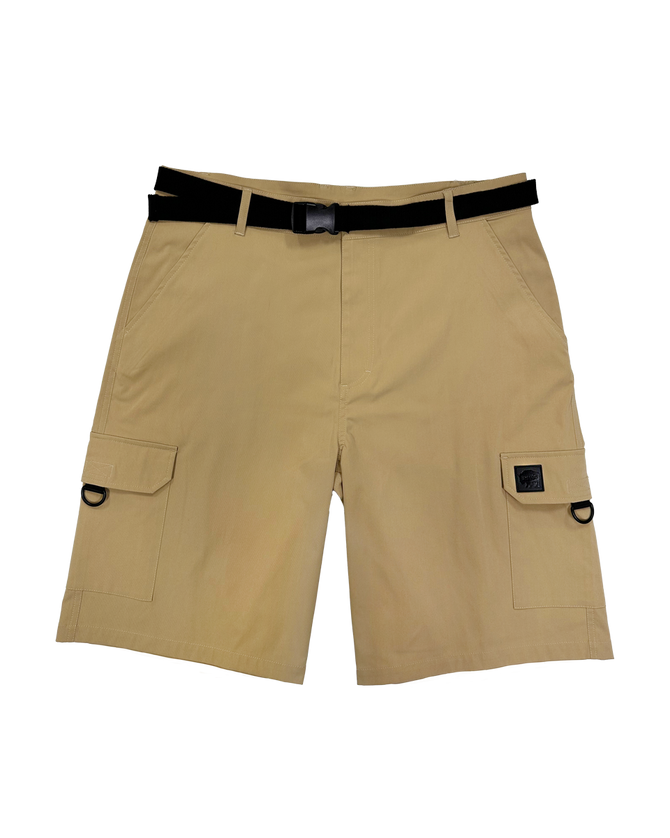 Men's Tech Cargo Short with Belt - Sand - Front
