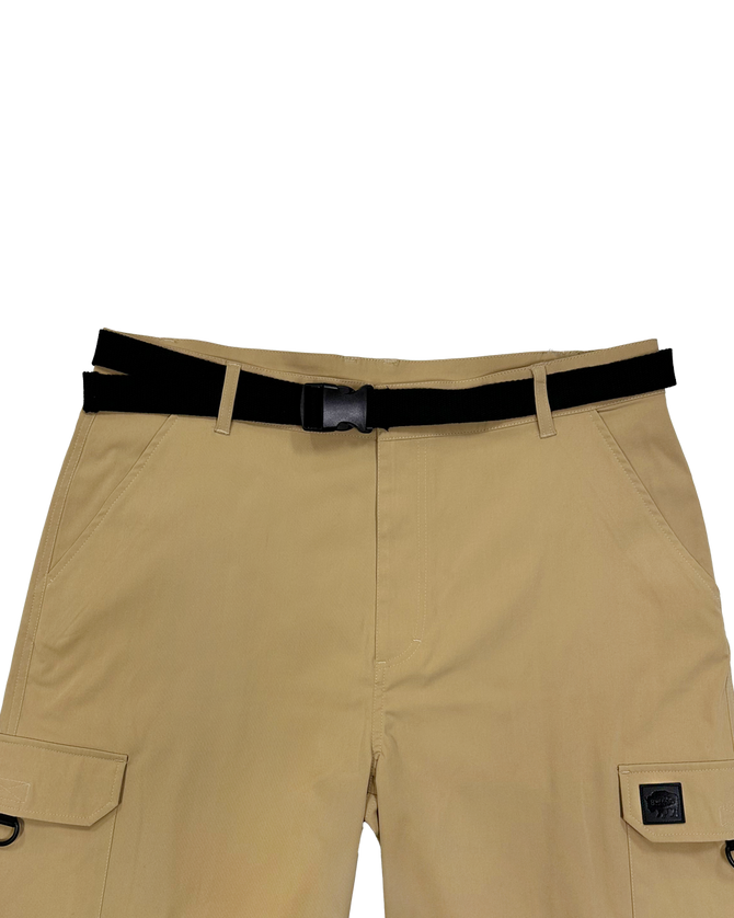 Men's Tech Cargo Short with Belt - Sand - Belt