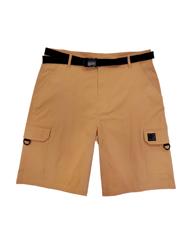 Men's Tech Cargo Short with Belt - British Khaki - Font