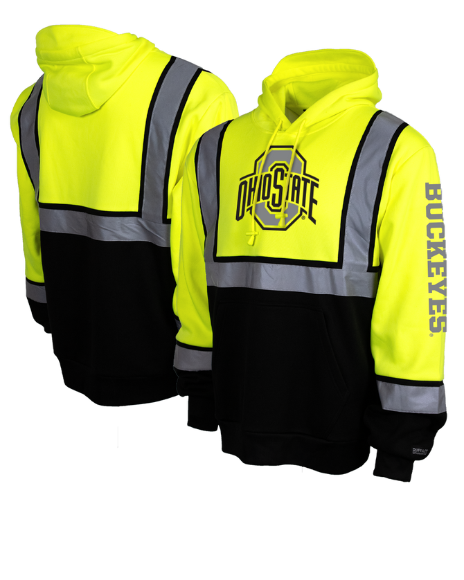 Ohio State Hi-Vis Safety Hooded Sweatshirt - Main Ohio State Hi-Vis Safety Hooded Sweatshirt - Main