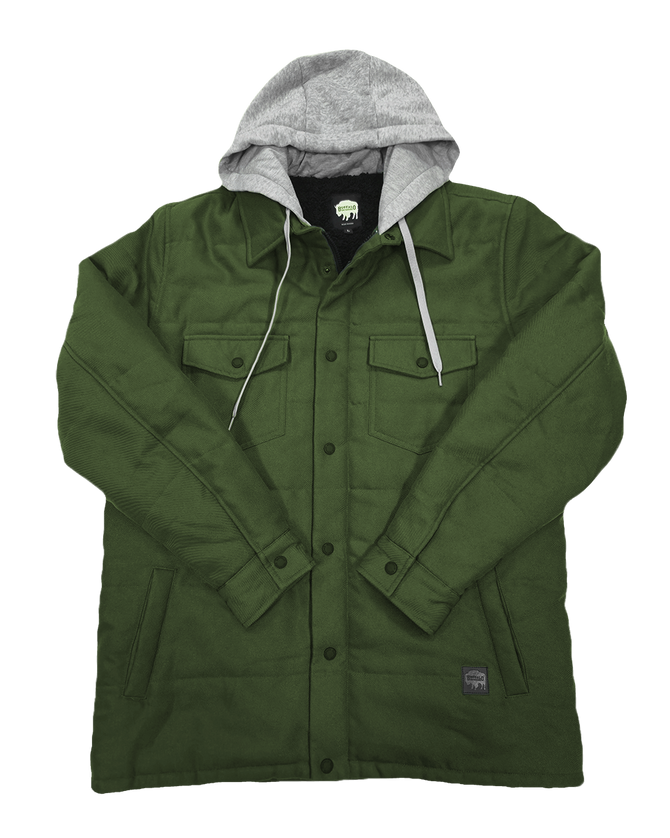 Buffalo Outdoors® Workwear Men's Sherpa Lined Shacket - Green